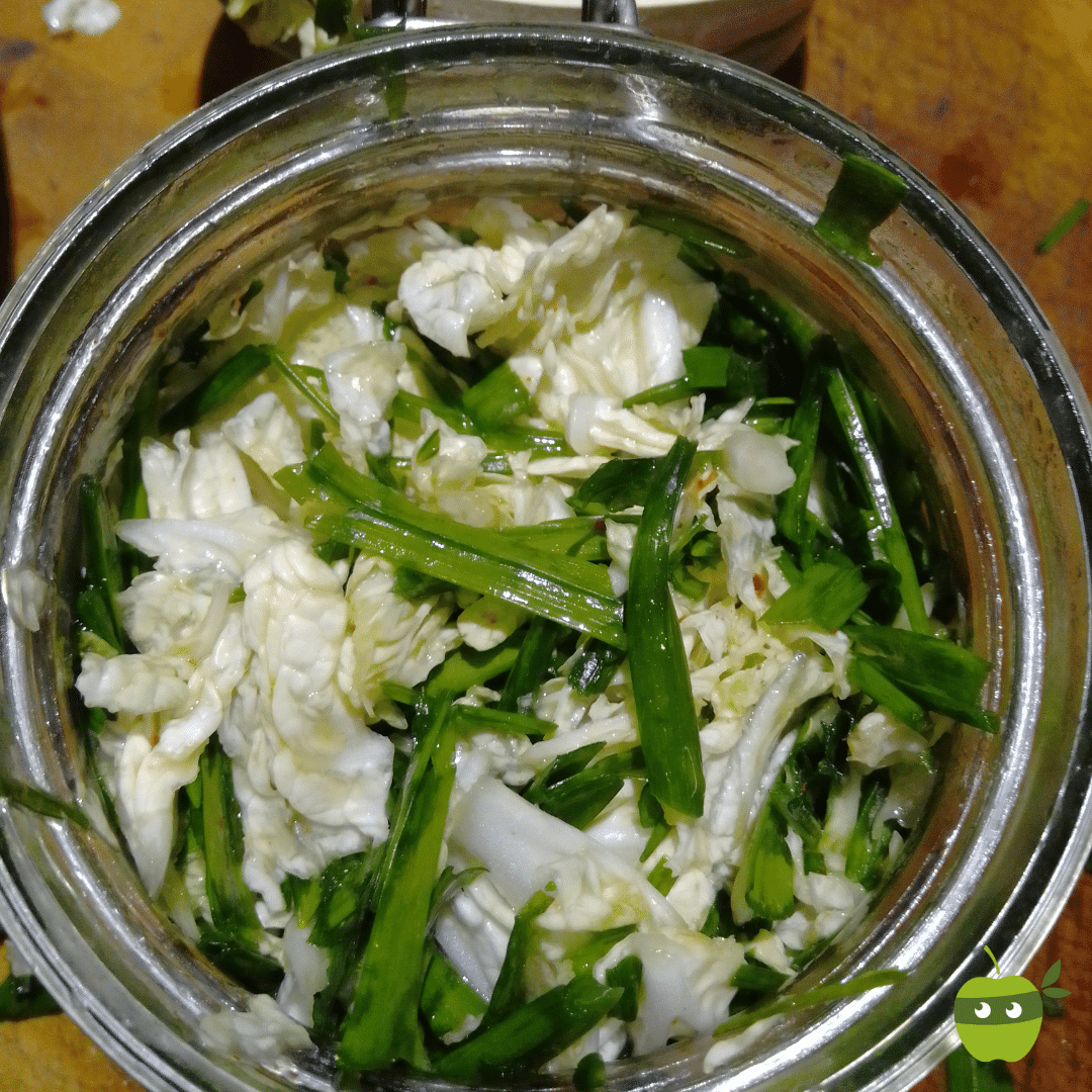 Bärlauch-Kimchi von oben